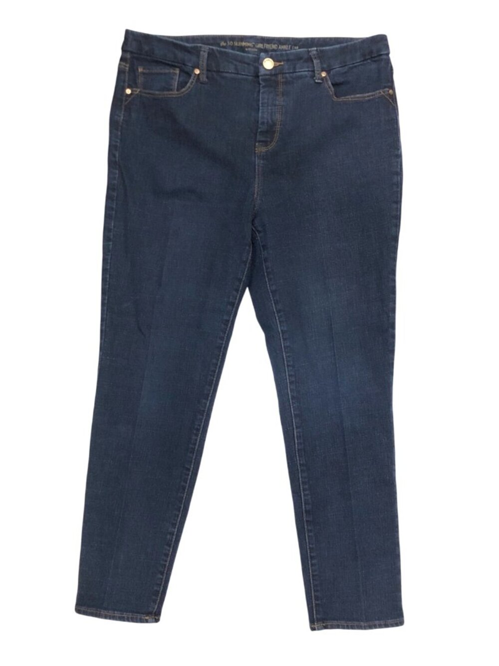 Chicos Jeans So Slimming Girlfriend Ankle Womens 1.5 US 10 Slim Leg Denim Stretc